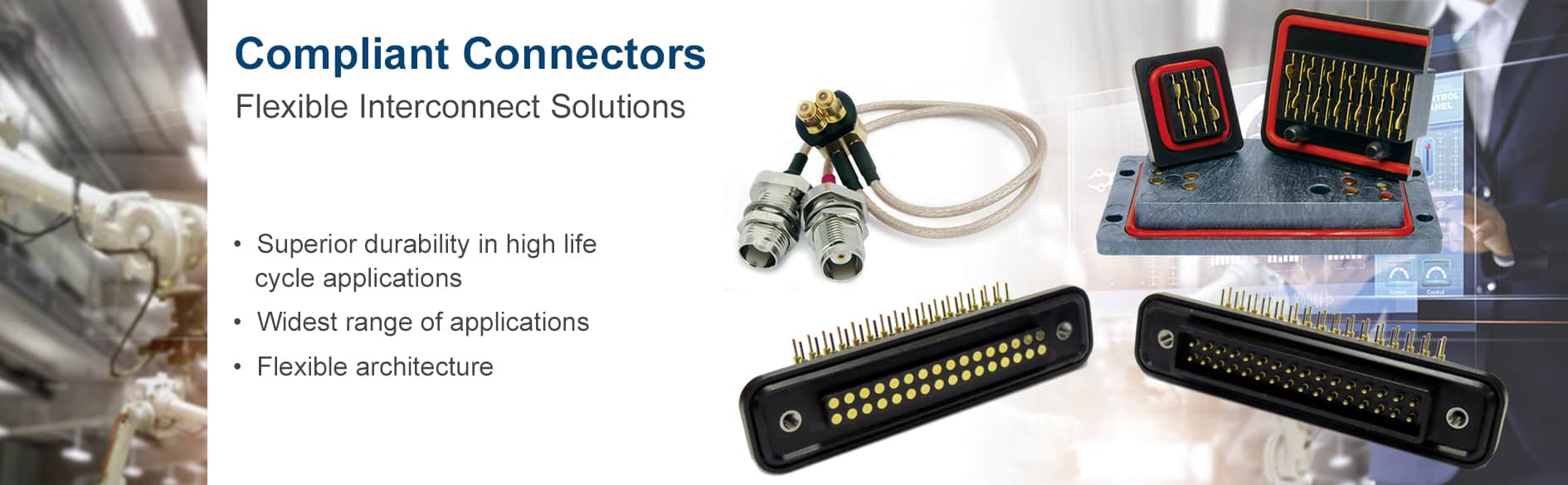 Click to learn more about Compliant connectors